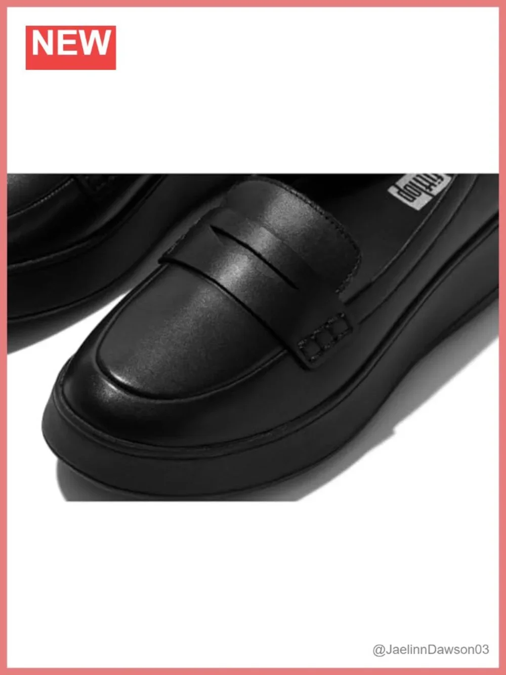 Leather Loafers Slip-On Fringe Platform Heel, Comfortable Casual